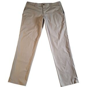 Lululemon Commission Slim Fit ABC Pants Mens 38x33 Tan Khaki Warpstreme Chino
